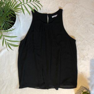 Black Chiffon Blouse with Detailing